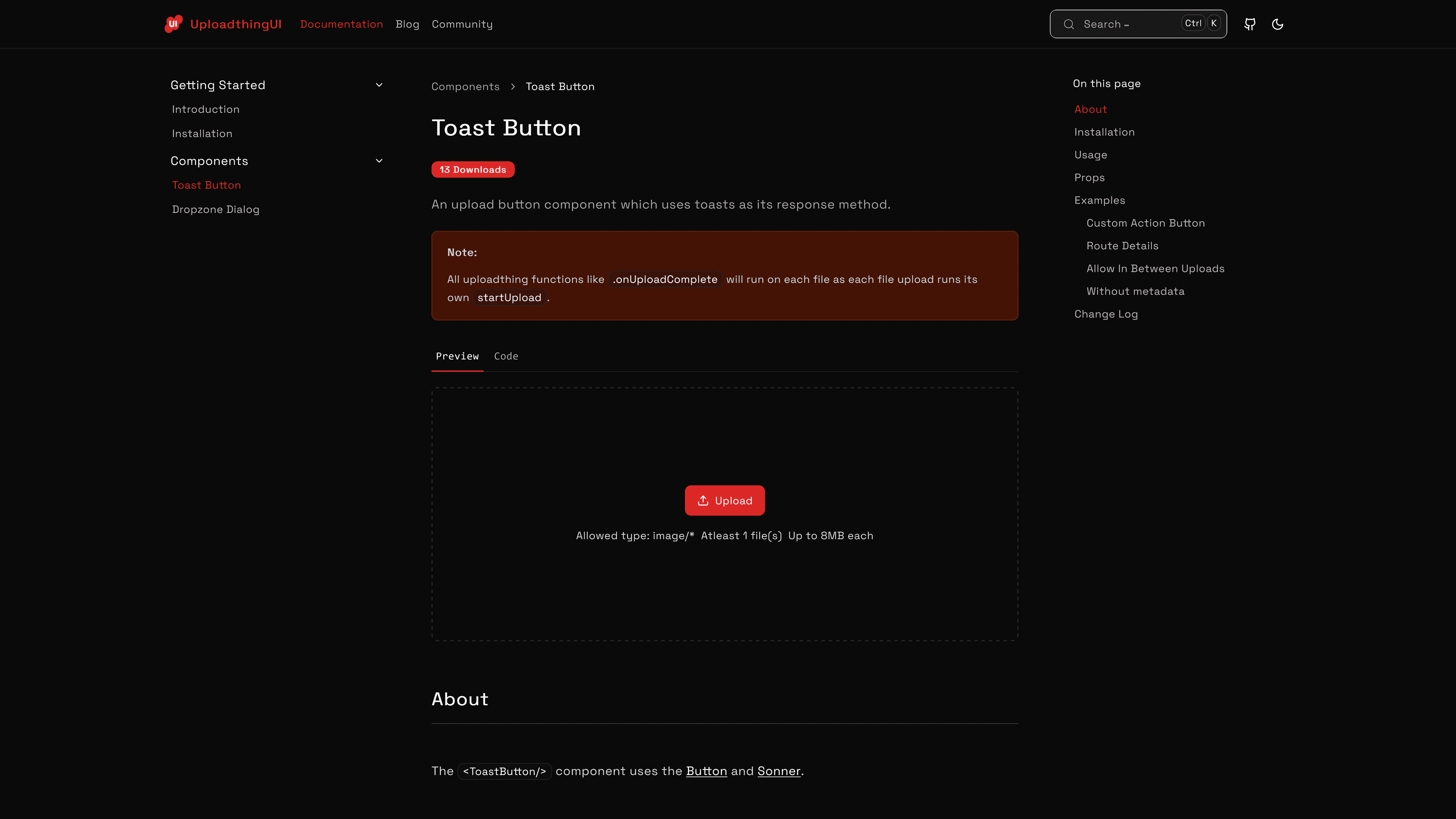 UploadThing UI Project 2